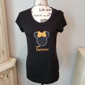 Personalized Disney Tshirt Tee Minnie Mouse Embroidered Name "Therese" Sz 11-13